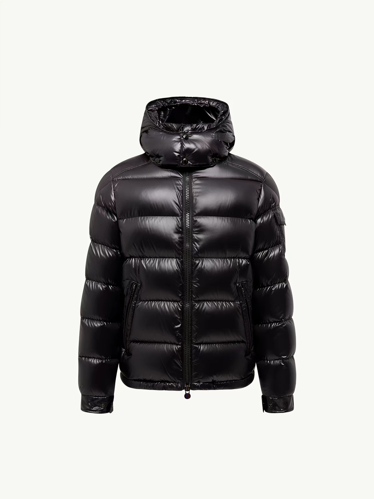 Men's hooded down jacket with all three labels, thickened white duck down, cold-proof coat, winter warm outerwear