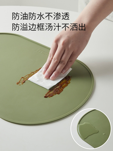 ?硅膠桌墊隔熱墊感輕奢寵物貓咪小學生餐墊防水西餐