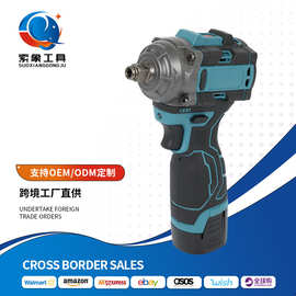 跨境家用多功能无刷锂电扳手400N大功率冲击电动扳手风炮起子机