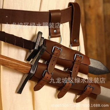 Трансграничная Внешняя торговля 2022 Amazon новый кожаный ремень набор мечей заклепки Регулируемая пряжка Wish suplly 611