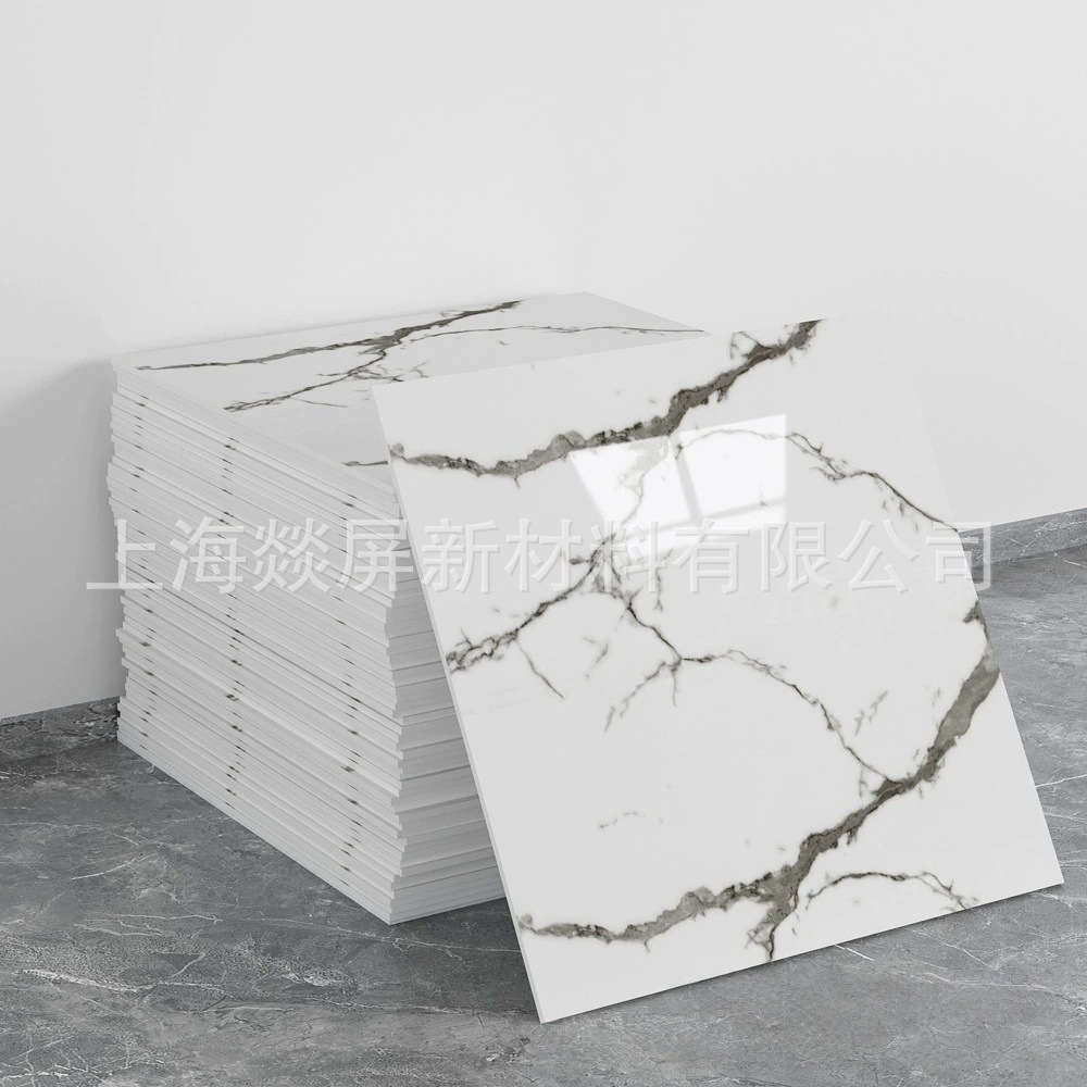 Autoadhesivo impermeable imitación de azulejos de pared de aluminio placa de plástico renovación decoración de cocina de mármol pegatinas de pared de baño
