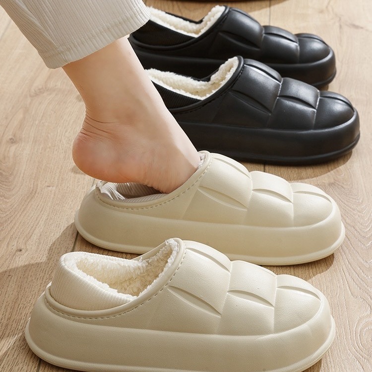 Waterproof Cotton Shoes for Women with Thick Soles for Outer Wear Soft Plush Home Indoor Warm Cotton Slippers for Men Winter Wholesale