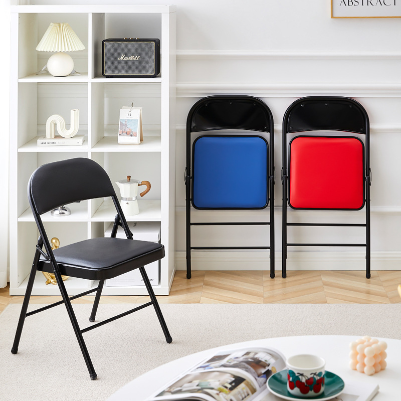 Simple stool with backrest, home folding chair, portable office chair, conference chair, computer chair, dining chair, dormitory chair