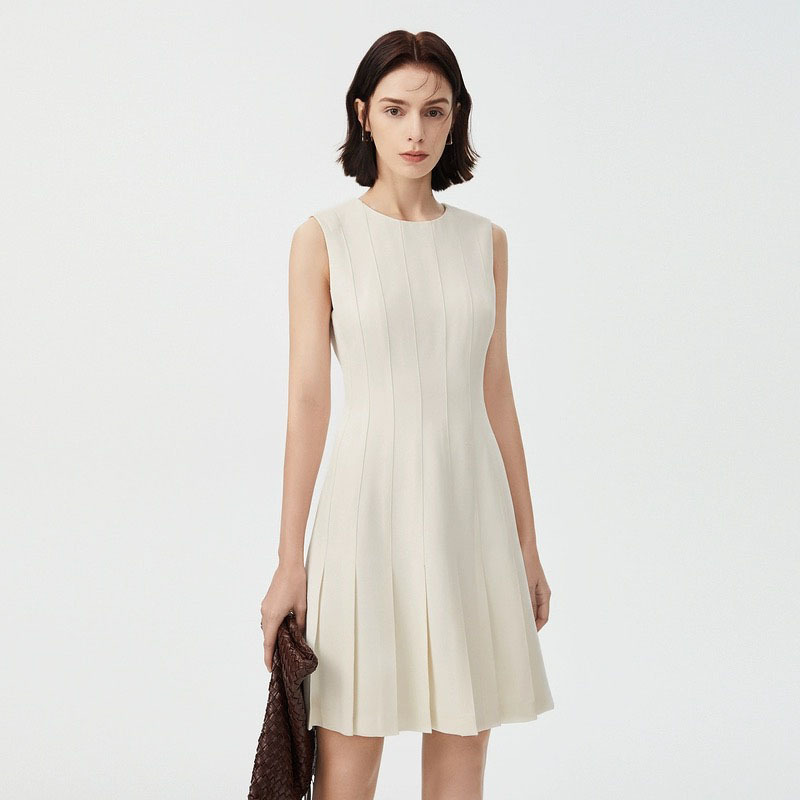 Triacetic acid French light dress slimming white dress summer new dress high-end sense