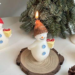 ins送礼物的雪人蜡烛新年创意礼物伴手礼家居氛围装饰拍照道具