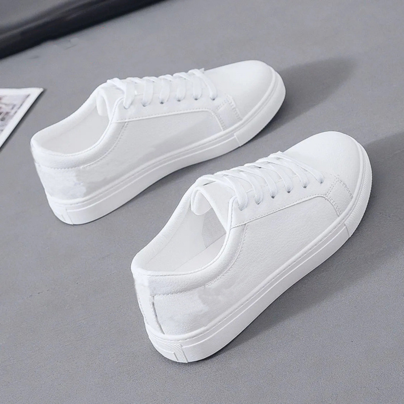 Lightweight universal white sneakers for students