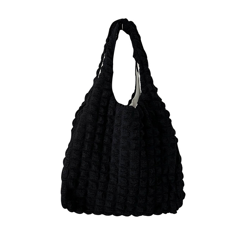 2023 nuevo plisado burbuja nube bolsa de hombro de moda todo fósforo nicho de compras de alta calidad de gran capacidad bolsa