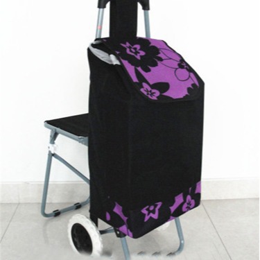 厂家直销带椅超市购物车 家用便携手拉车 买菜车 爬楼车批发