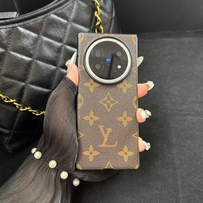 Old-Fashioned Brown Color Suitable for Vivoxfold5 Mobile Phone Case Xfold3Pro Foldableing Screen Xfold2 Protective Case Fold+