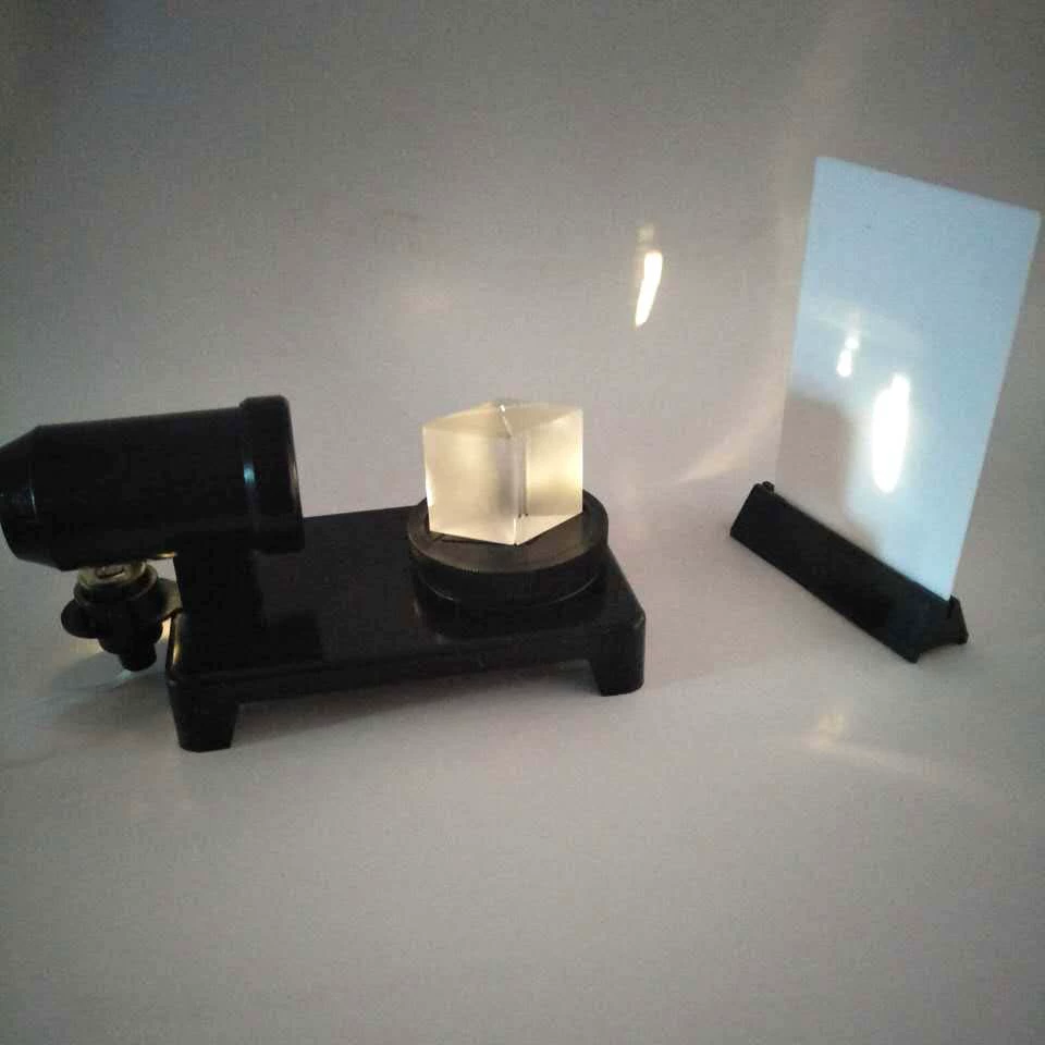 25008 Демонстратор дисперсии и синтеза белого света, призматическая рефракция, 7-цветный свет, оптический физический эксперимент для средней школы