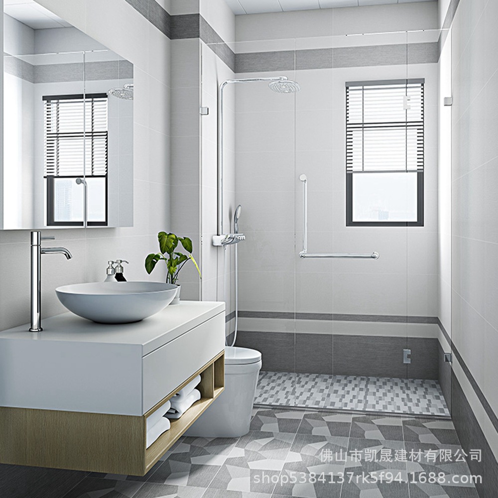 灰色布纹瓷砖卫生间墙砖300x600阳台仿古砖厨房几何图形全瓷地砖-阿里巴巴