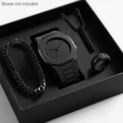 2025 Fall New Arrival Men's Watch Luxury Minimalist Fashion Quartz Wristwatch with Large Black Dial