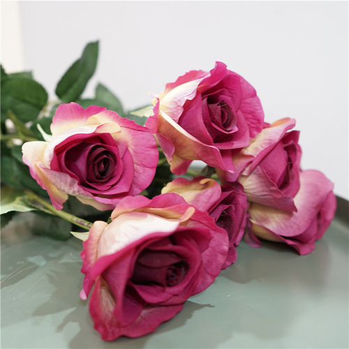 High-quality moisturizing rose single branch Diana home table decoration floral wedding fake flower photography props