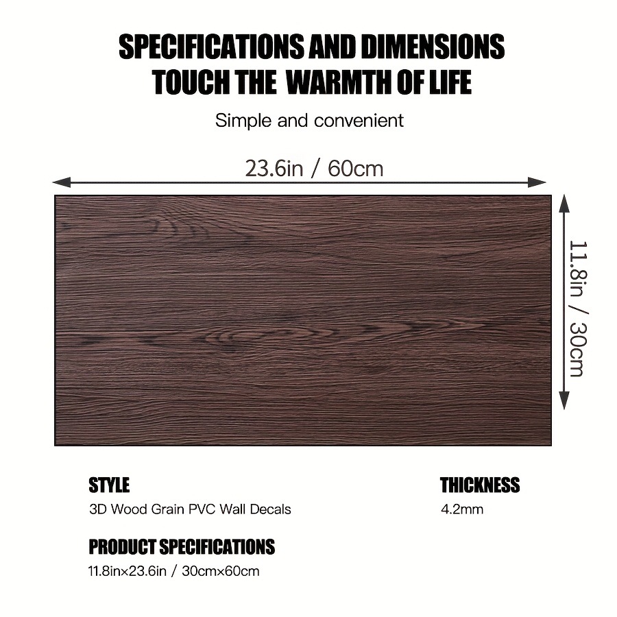 3d Wood Grain Self Adhesive Wall Panels For Bedroom Decor_voghion.com