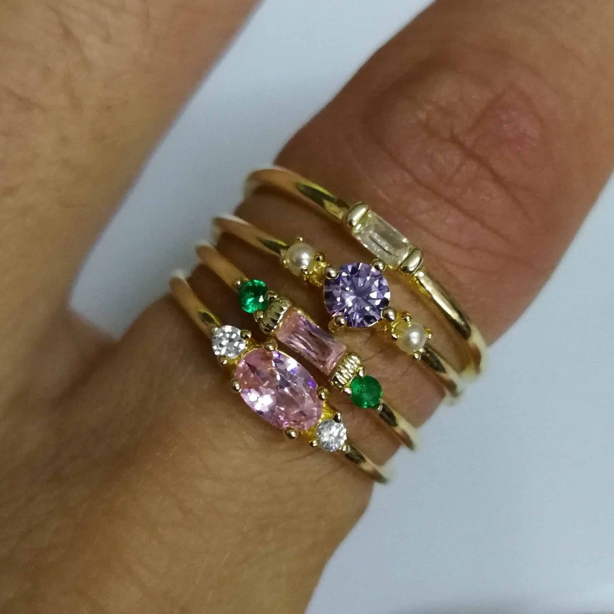 13g Weight Rings Classification 11, 5, 6 Ring Size 1 Set Quantity Casual, Street Occasion Alloy Material Geometric Pattern All Seasons Season Women's Gender Plating Design Classic Style Style 1 Set Classic Style Geometric Alloy Plating Women's Rings 19