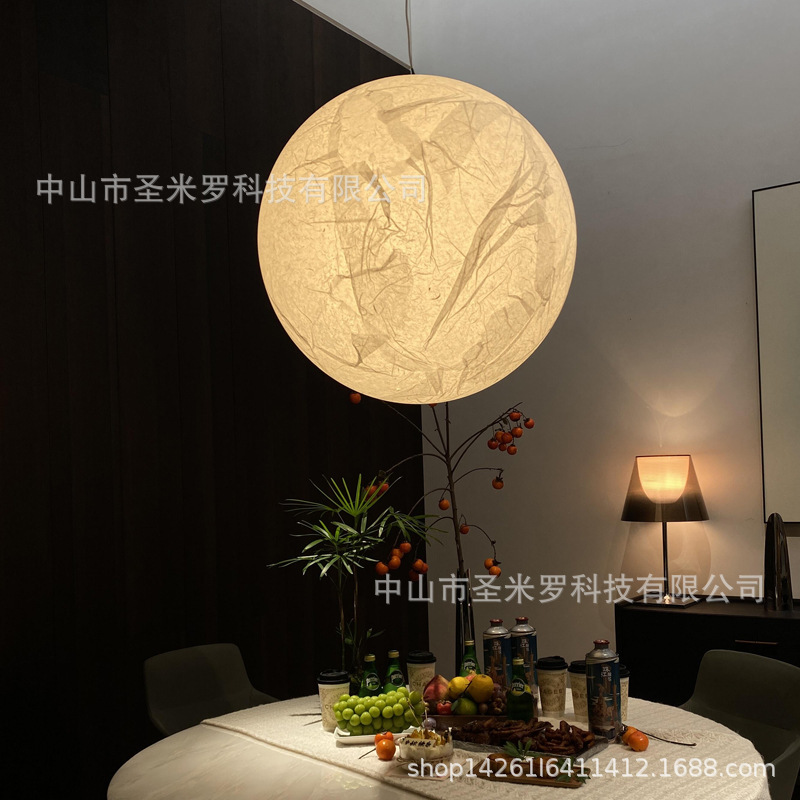 Internet Celebrity Post-Modern Light Luxury Minimalist Sales Office Dining Table Living Room Bedroom Duplex Staircase Hollow Moon Ball Chandelier
