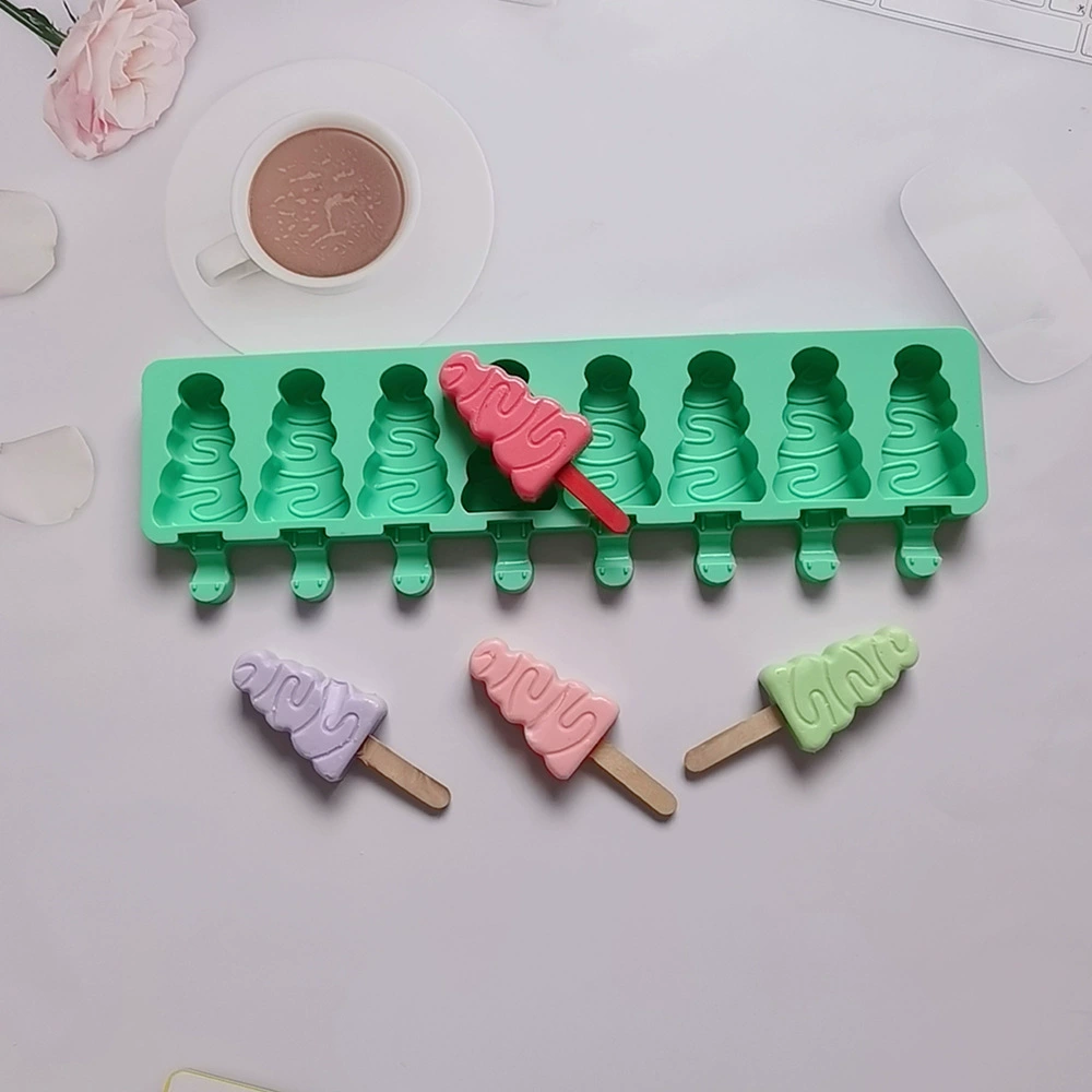 Silicone mold for ice cream, ice cream