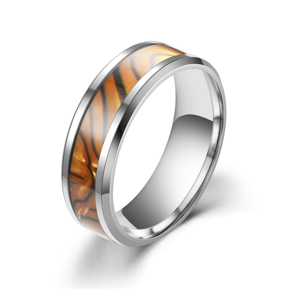 Unisex Gender Retro Cool Style Geometric Titanium Steel Unisex Rings Men Band Rings