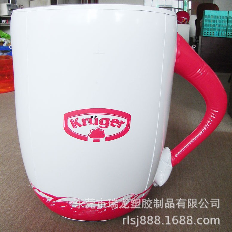 厂家外贸订水上pvc充气冰桶冰夹杯子气模 吹气圆形冰桶杯座