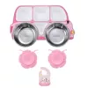 Detachable fuchsia bus, dinner plate
