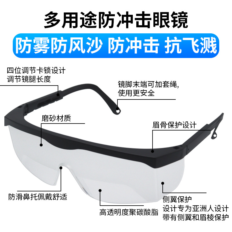 Gafas de ciclismo, antideslumbrantes, antirreflejos, de alta definición, transparentes, a prueba de viento, a prueba de polvo, protección laboral, esmeriladas, antivaho.