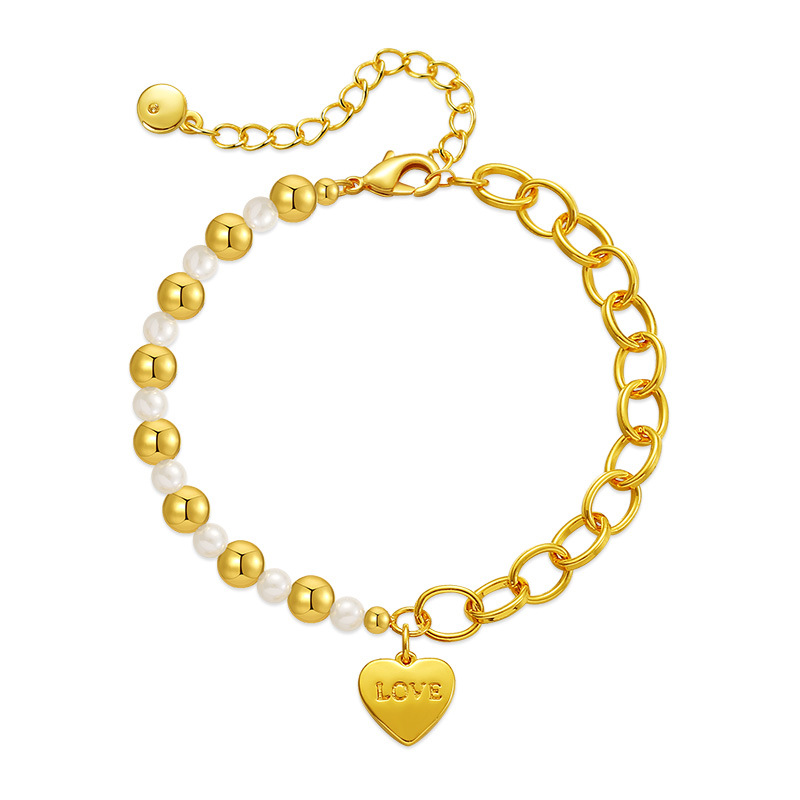 Fashion Heart Shape Copper Plating Bracelets 1 Piece