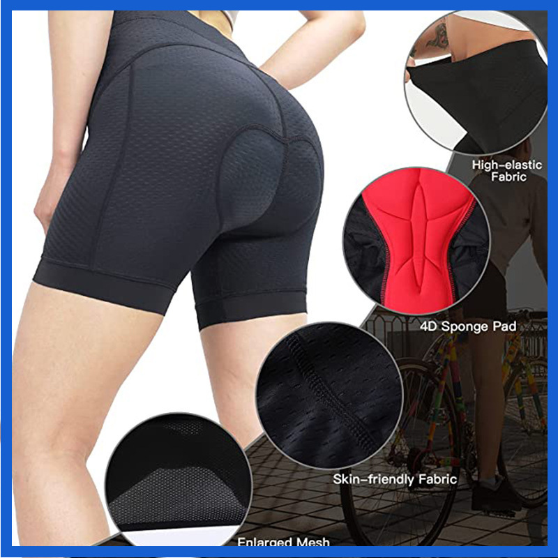Men's Cycling Shorts with Sponge Padding, Women's Cycling Underwear, Cycling Clothing, Road and Mountain Bike Cycling Pants for Men