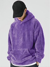 K 61994 Oversized Hooded Fleece Sweatshirt �ﶬ�Bñ�l��