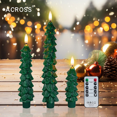 アマゾンの人気ledクリスマスツリーのワックス10キーのリモコン松のワックス電子ろうそく灯クリスマスの雰囲気灯