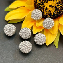 厂家直销20MM时尚香巴拉软陶泥钻球 DIY饰品配件珠宝耳环项链制作