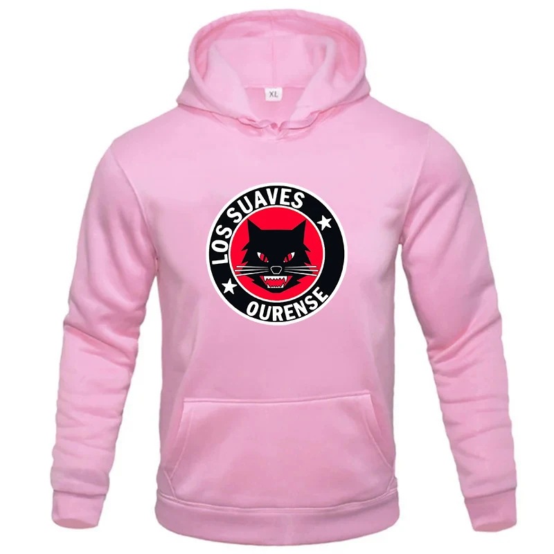 Los Suaves Ourense Samurai tela estampada hombre sudadera con capucha casual top rap primavera otoño círculo