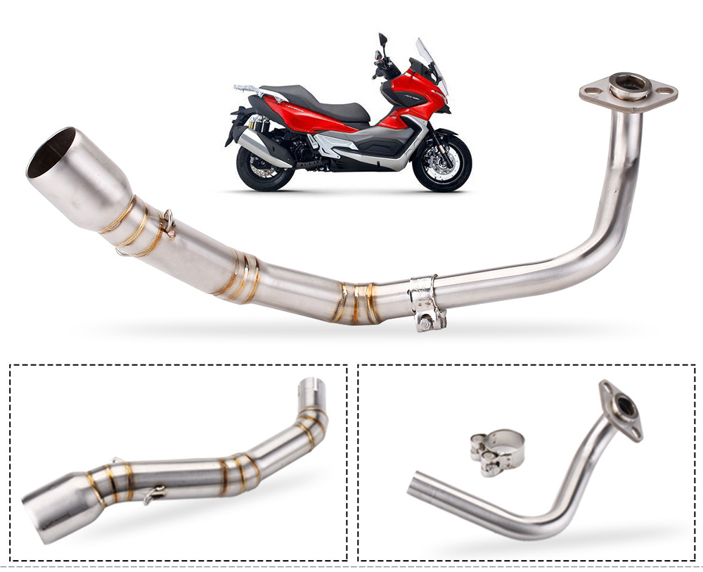 Suitable for Dayang ADV150 modified front exhaust pipe full carbon fiber Scorpio Roman tail exhaust non-destructive installation