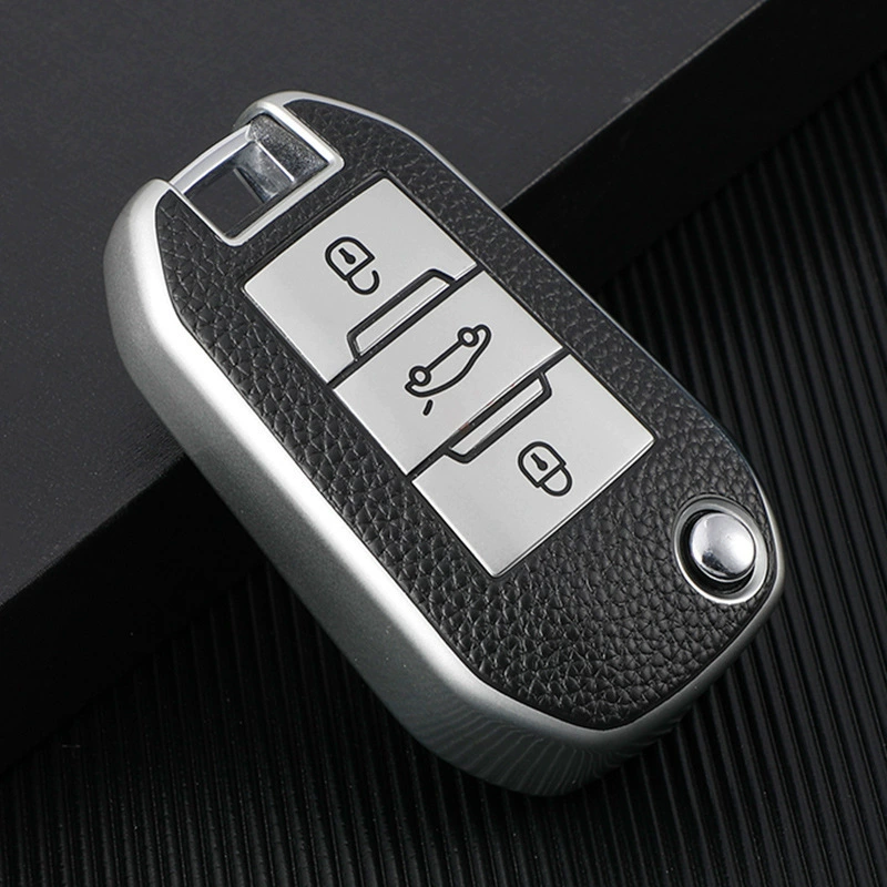 Подходит для кожаного держателя ключа Dongfeng Peugeot Nano 308 2008 3008 408 301 Наклейка набор ключей для автомобиля, народный