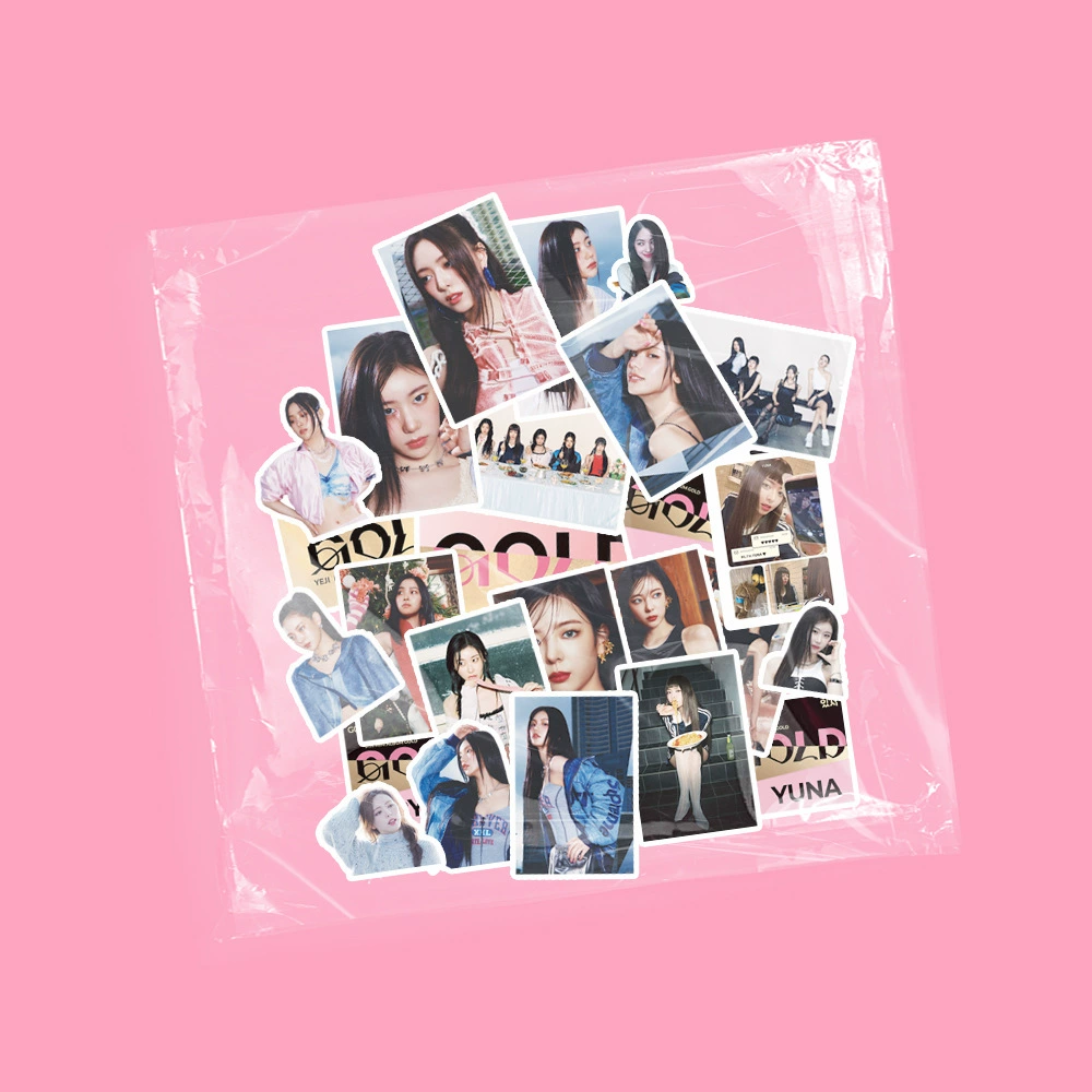 [现货106pcs ITZY GOLD贴纸 韩流itzy黄礼志申留真李彩领申有娜DIY]