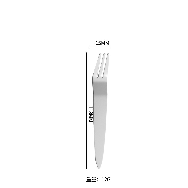 不锈钢月饼刀叉生日蛋糕叉两用勺叉甜品水果叉子印logo月饼叉套装|undefined