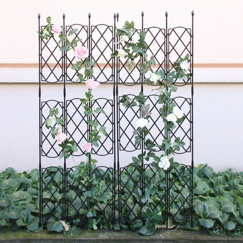 Outdoor climbing screen gardening flower stand clematis rose climbing bracket outdoor courtyard grid plant stand