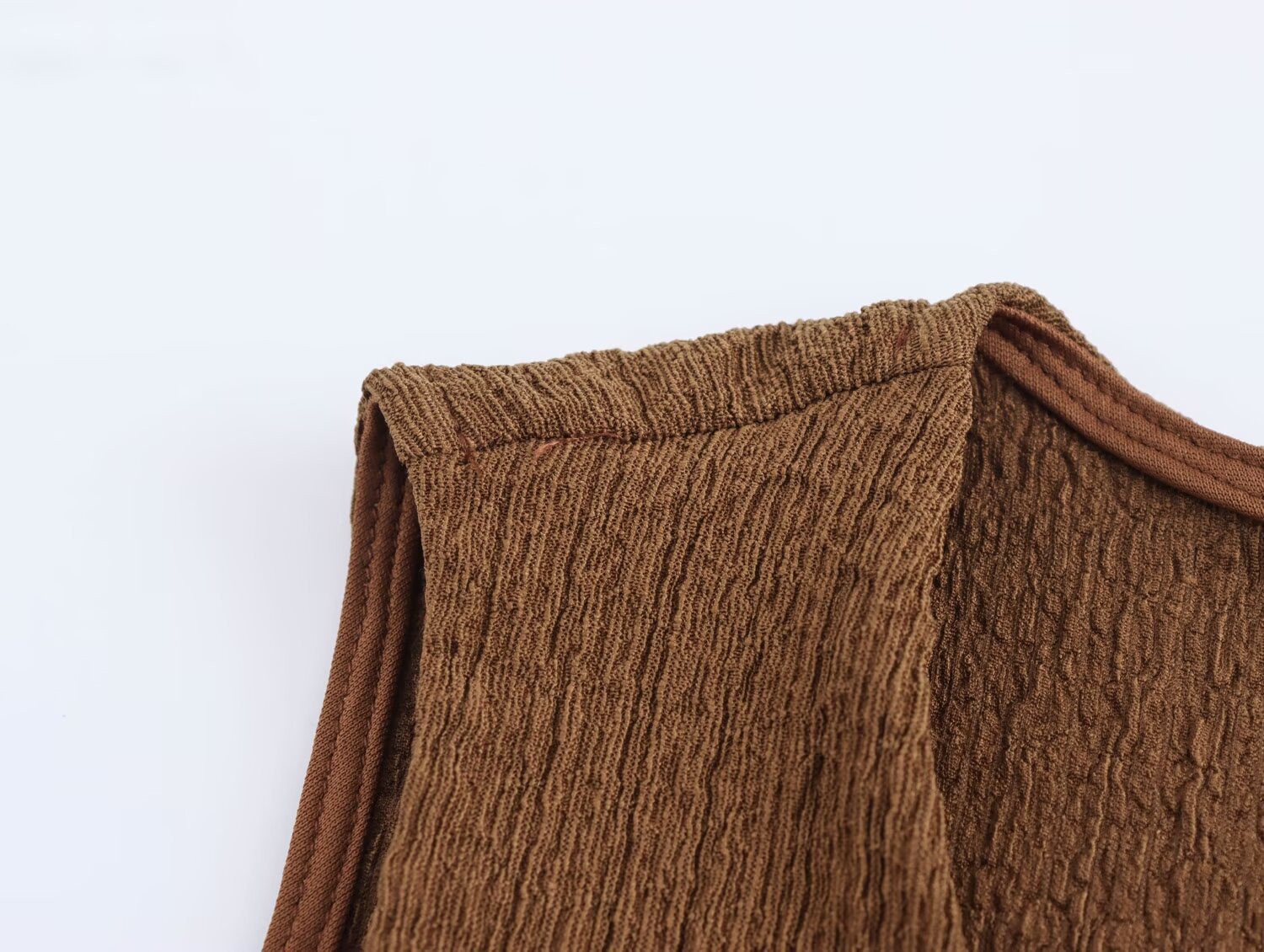 Conjunto informal de dos piezas con chaqueta, chaleco y pantalones rectos de cintura alta con textura para mujer