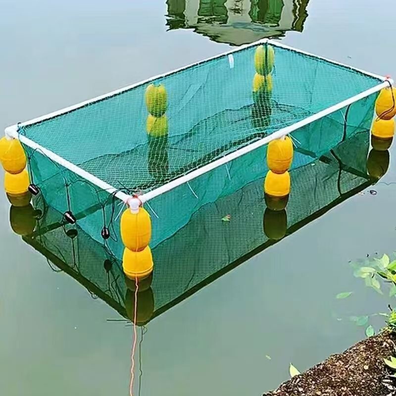 Suspended aquaculture fishing system, complete set of fish storage cages, mudfish net cages, eel fry isolation, temporary rearing, incubation, floating fish farming