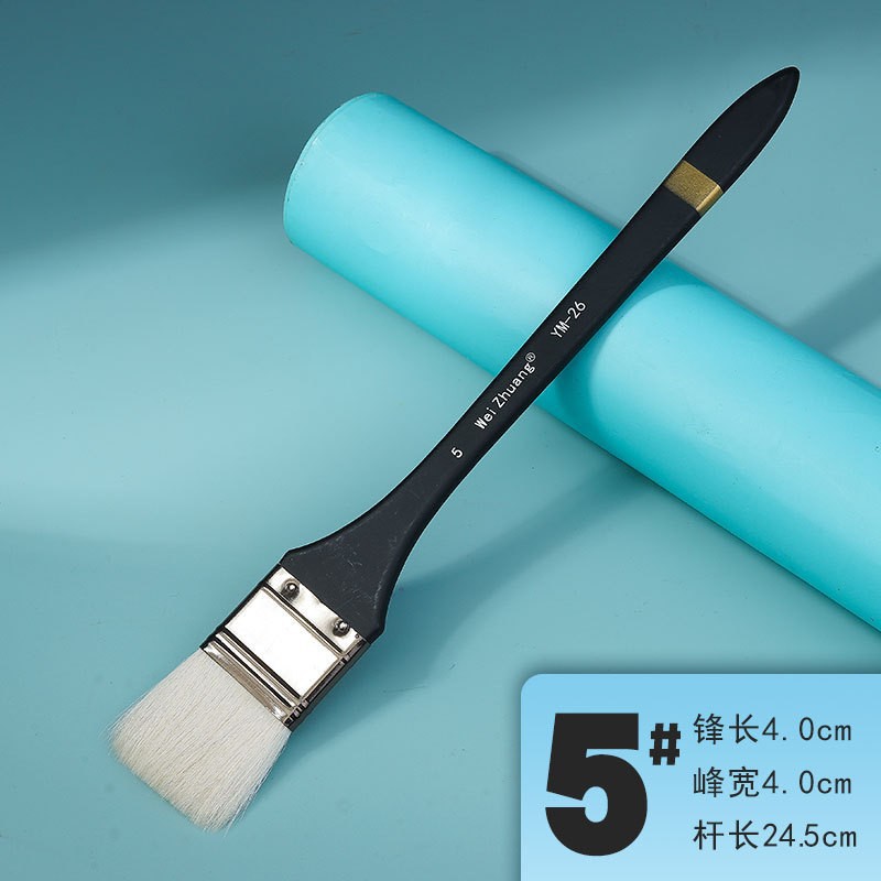 1-12号木柄ナイロン板ブラシ油絵ブラシ焼きブラシペンキブラシほこり除去洗浄ブラシ卸売り