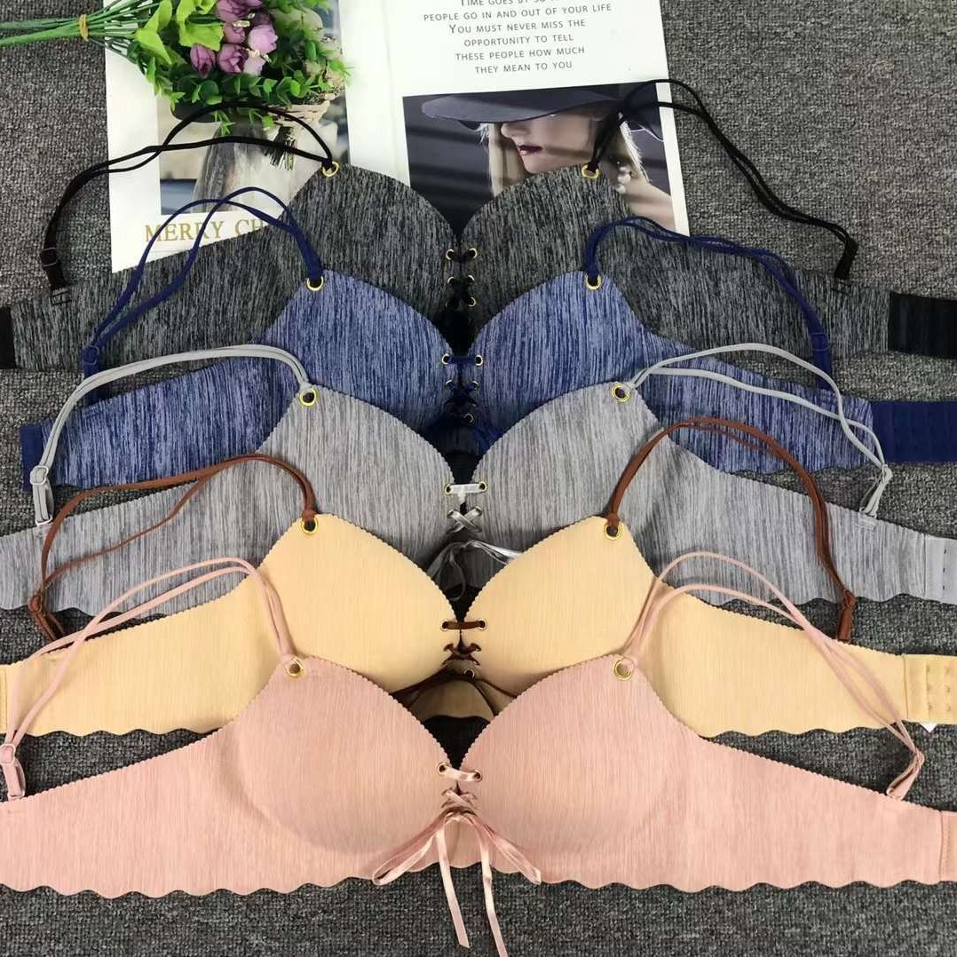 Nuevo sujetador sin costuras brillante colección de ropa interior pecho pequeño push up ropa interior cómoda push up sujetador sin costuras