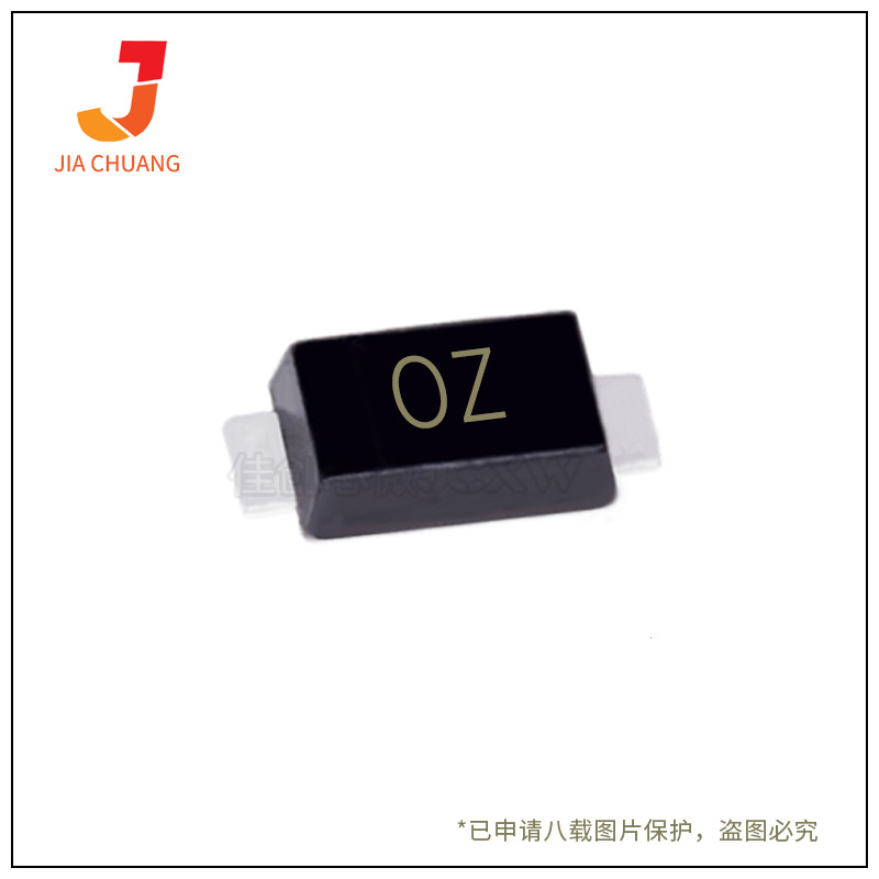 国产替代 SMF24CA SOD-123FL 丝印:OZ 200W 贴片 单向 TVS二极管