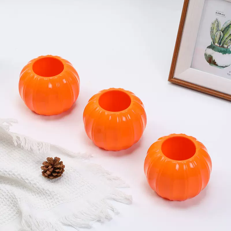 仿真年宵花装饰容器南瓜花瓶塑料制品家居热卖喜庆用品现货批发