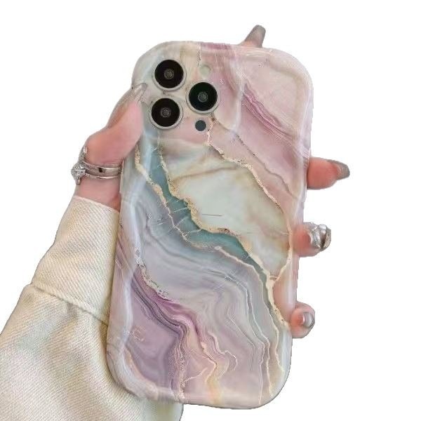 Patrón de mármol para Apple 16Promax funda para teléfono móvil Anti-caída iPhone15 Japón y Corea del Sur ins14/13 Europa y América 12