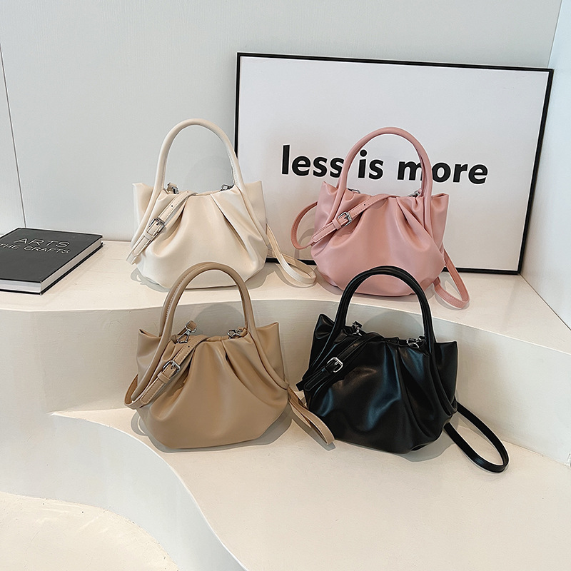Minimalist trendy shopping basket handbag for women, 2024 new Korean niche versatile crossbody bag,commuting shoulder bag