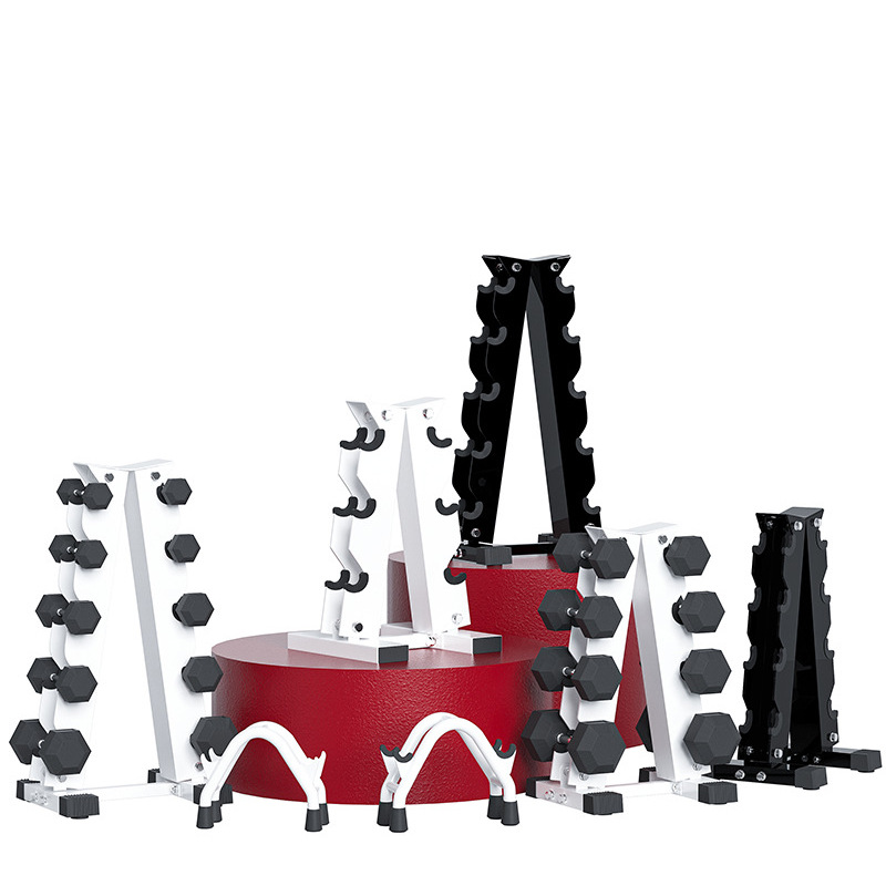 Mancuerna rack espesado tubo de acero Barbell rack hogar comercial equipo de fitness de doble capa hervidor campana rack mancuerna en forma de rack