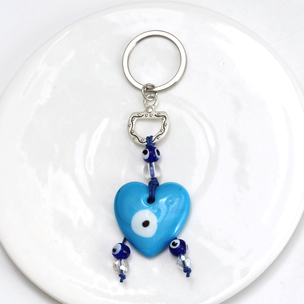 27g Weight Bag Pendant, Keychain Classification 1 Piece Quantity Casual, Daily Occasion Glass Material Devil's Eye Pattern Unisex Gender Retro Style Retro Devil's Eye Glass Unisex Bag Pendant Keychain 无