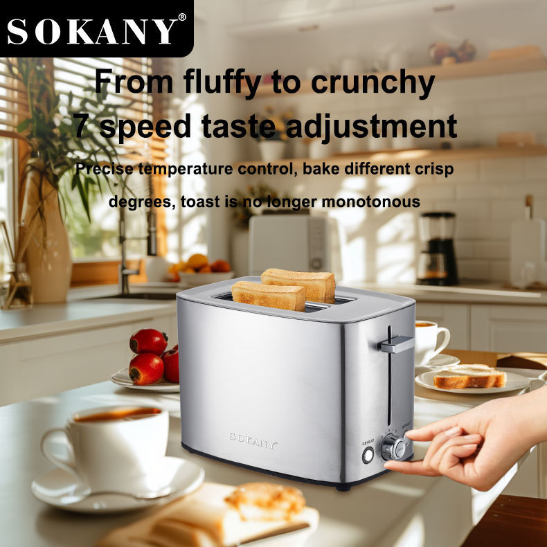 Export Toaster, Household Breakfast Machine, Bread Toaster, Adjustable Toaster Toaster 08113Sokany