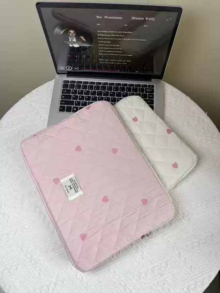Suitable for MacBook inner sleeve, new Air 13inch Pro14, embroidered heart, Korean ins style, Apple, Lenovo