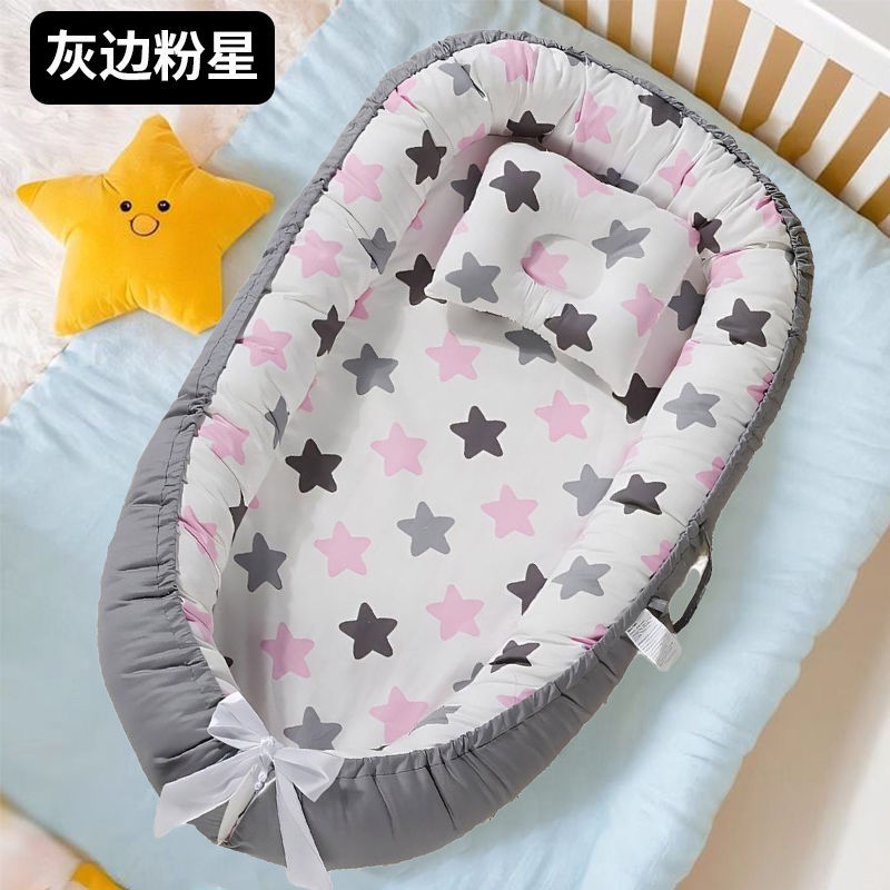 Cama de bebé portátil desmontable transfronteriza en la cama media para recién nacidos acostados para dormir