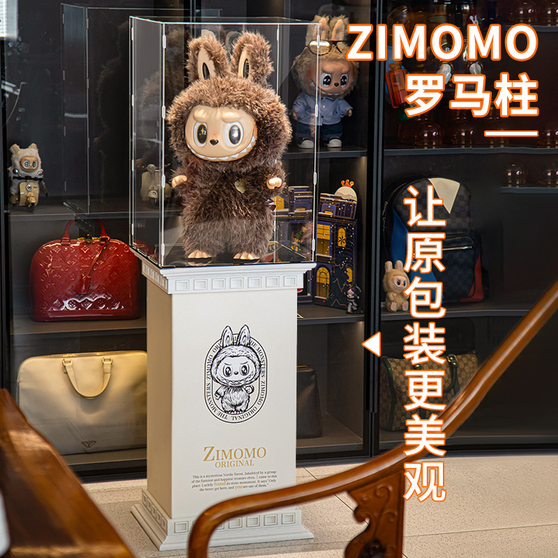 LABUBU収納ボックス ZIMOMO ローマ柱 大天使 アクリルディスプレイボックス 透明 輸出品質 おもちゃ|undefined